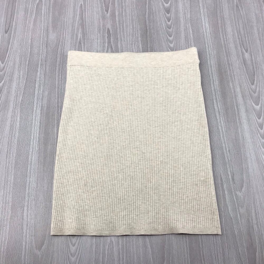 WILFRED Ribbed Knit High Waisted Mini Skirt, Size S